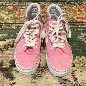 Vans Pink Canvas Sk8-Hi Sneakers